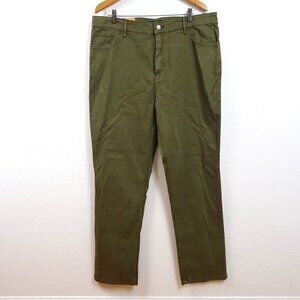 Woolrich 5 Pocket Pant Jeans Men's Size 38x32 Green Denim Stretch Utility Pocket